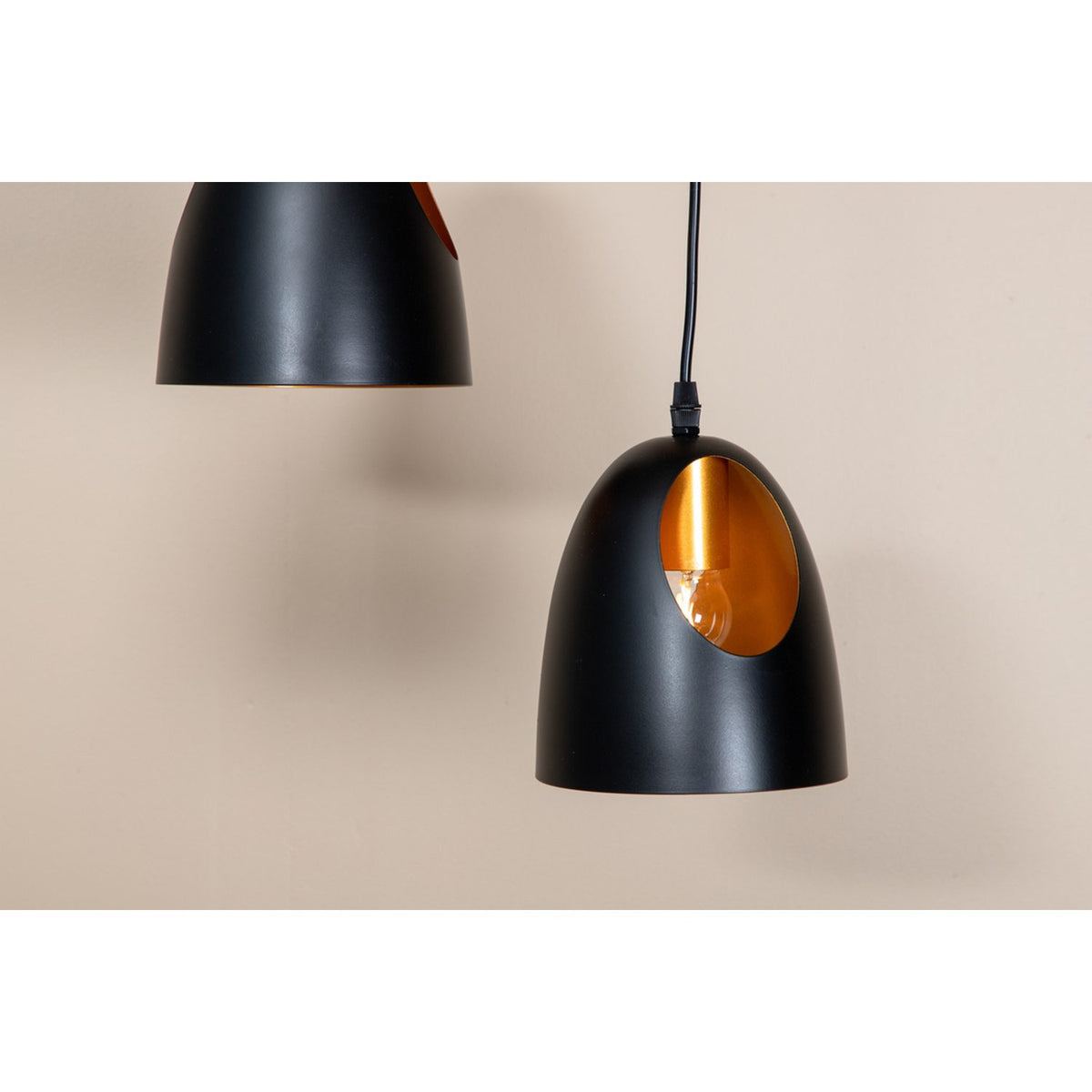 Elda Taklampa Svart, ⌀40