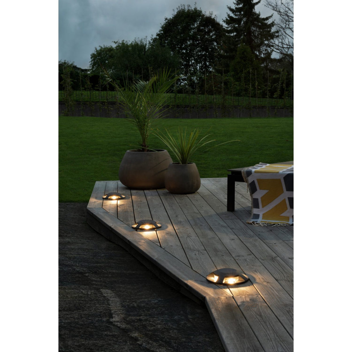 Mark/Deck LED Mörkgrå Spotlight Ute 12W, 4-vägs