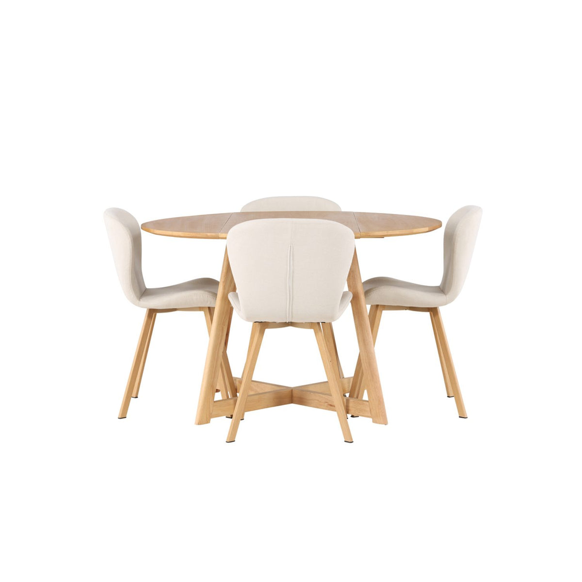 Yakidon, Lilja Rund matgrupp Beige, Natur, Brun, ⌀120