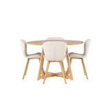 Yakidon, Lilja Rund matgrupp Beige, Natur, Brun, ⌀120