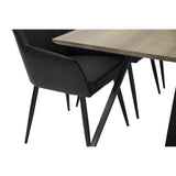 Marina, Comfort Rektangulär matgrupp Svart, Svart,Grå, 180 x 90