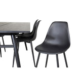 Sleek, Polar Rektangulär matgrupp Svart, Svart, 195 x 95