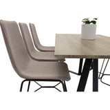 Marina, X Rektangulär matgrupp Svart,Grå, Svart,Grå, 180 x 90