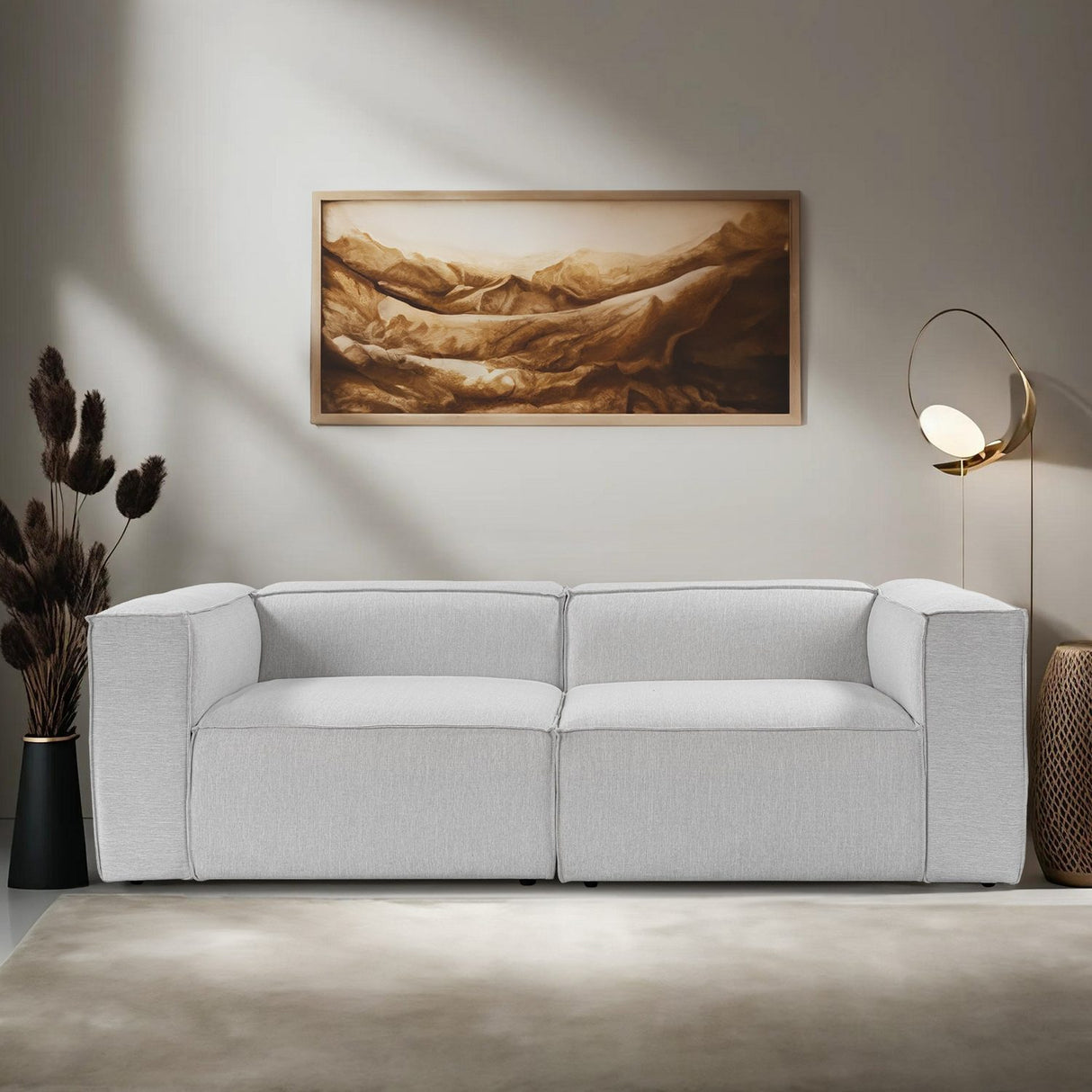 Rotorua 2-sits (110 x 108 x 140 cm) Ljusgrå 2-sitssoffa