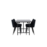 Astrid, Night Rektangulär matgrupp Svart, Svart, 200 x 90