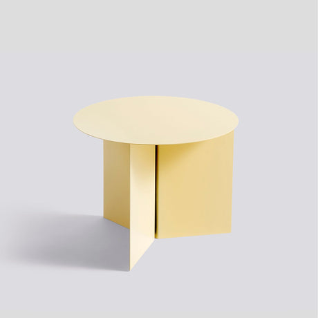 Slit runt Ø45 × H35,5 cm Sidobord Light yellow – pulverlackerat stål