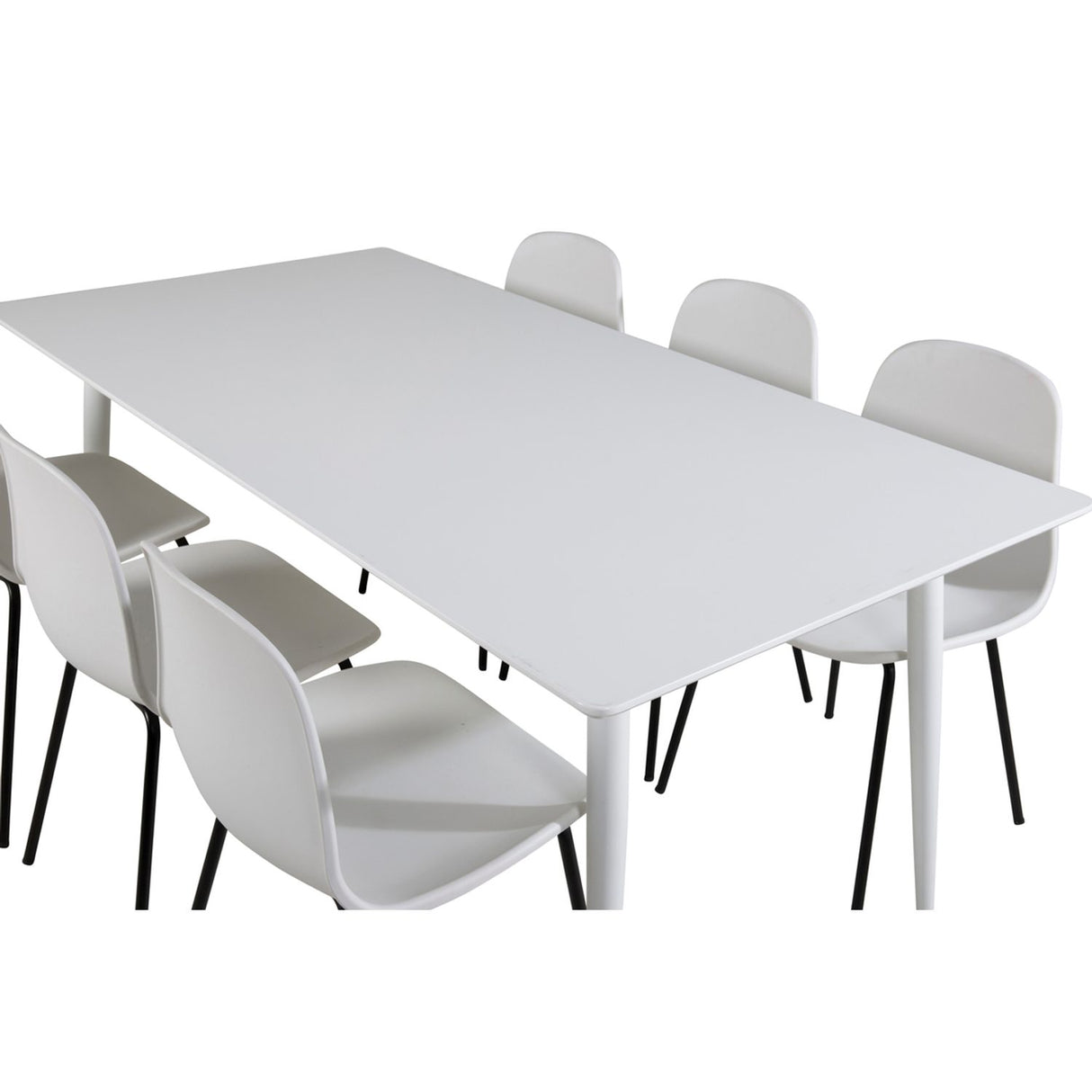 Polar, Arctic Rektangulär matgrupp Svart, vit, Vit, 180 x 90