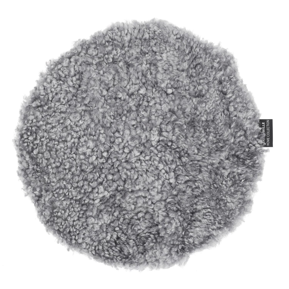 Curly Rund Sittplätt Charcoal Grey Silver