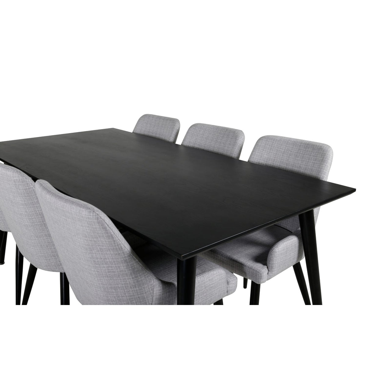 Dipp, Plaza Rektangulär matgrupp Grå, Svart, Svart
