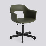 Layout 244 Kontorsstol Grano Caper green, Black – pulverlackerad aluminium