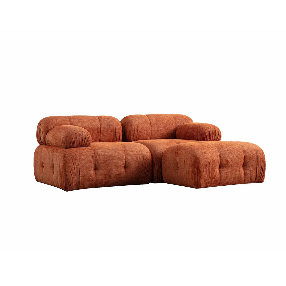 Lilongwe 2 (190-160 x 95 x 75 cm) Hörnsoffa Orange