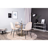 Estelle, Polar Rund matgrupp Beige,Svart, Guld, Mörkgrå, ⌀106