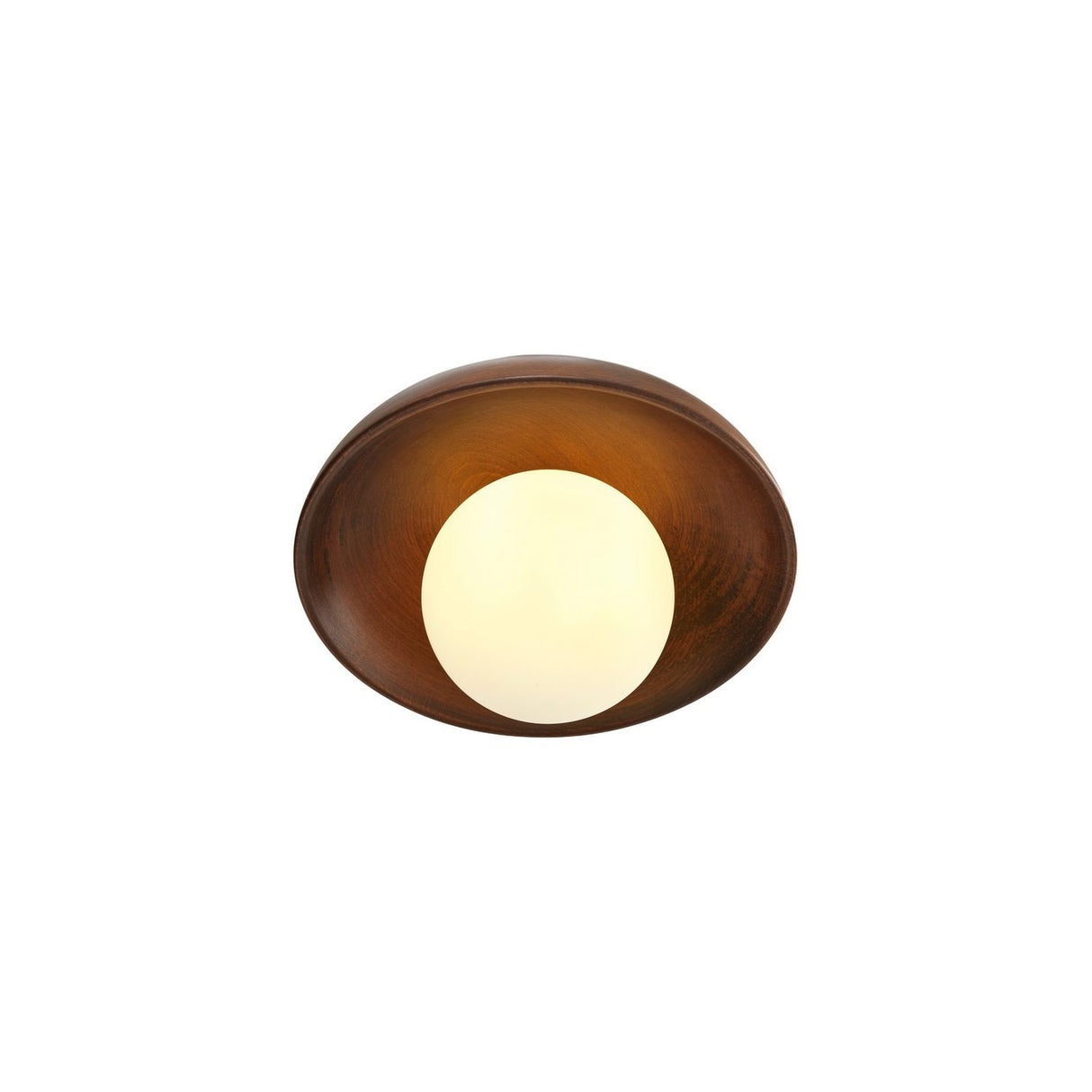 Hand-T (H 24 cm) Vägglampa Valnöt vit