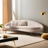 Oslo (255 x 120 x 85 cm) 3-sitssoffa Beige, Vänster