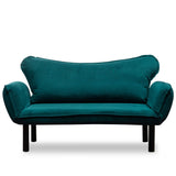 Chatto (150 x 75 x 70 cm) 2-sits bäddsoffa Petrolblå