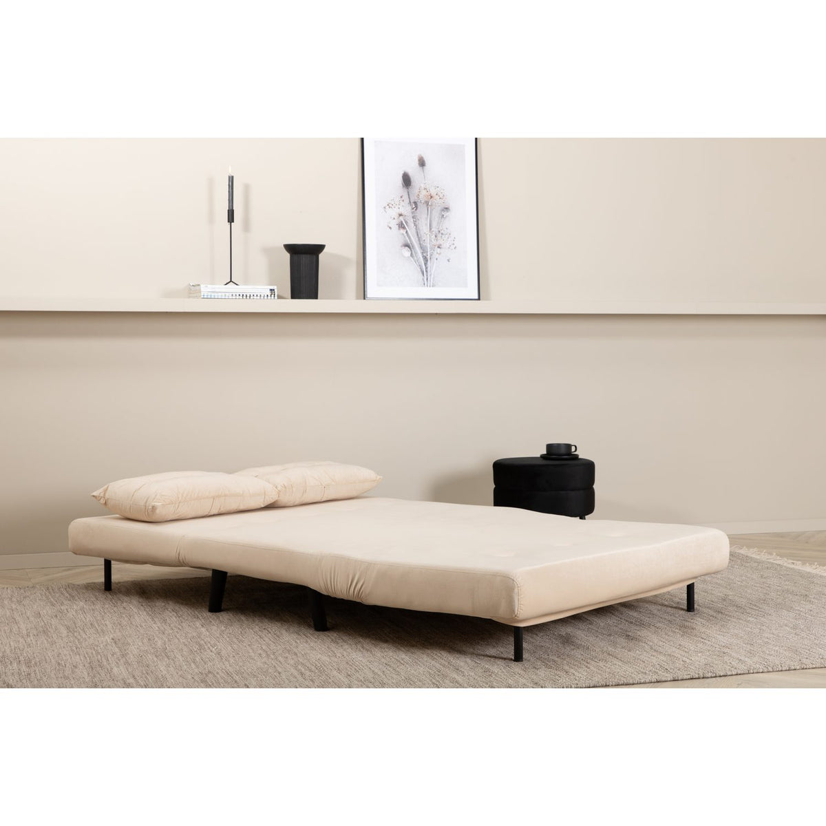 Vicky Fällsäng Beige, Polyestersammet
