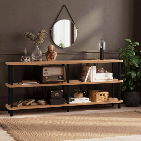 Bokhylla Serie 1 (180 x 74,9 x 35 cm) Svart atlantisk furu Bokhylla