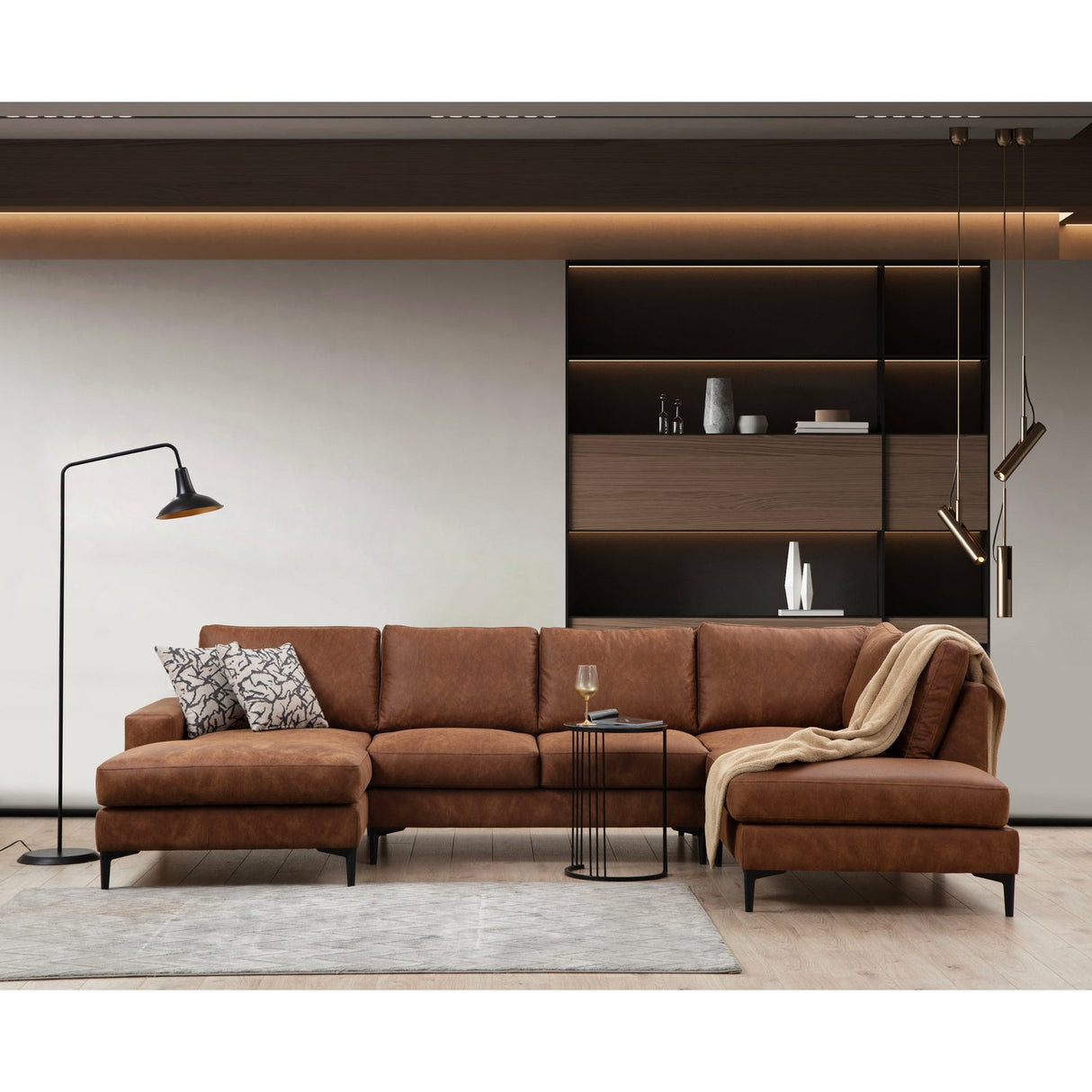 Port Louis Corner (155 x 90 cm) Hörnsoffa Kamelfärgad
