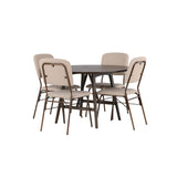 Kaseidon, Seda Rund matgrupp Beige, brun, Mörkbrun, ⌀100