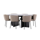 Strada, Edina Oval matgrupp Brun, Svart, 6st