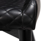 Vetro Stol Vintage Black Art.Leather, Black Oak