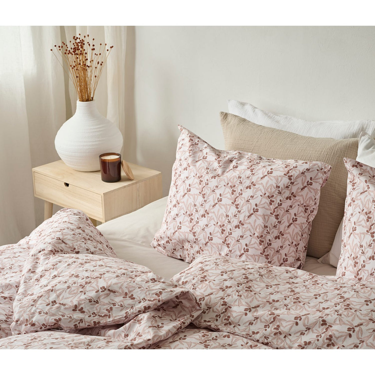 2-Dels Set Havtorn Peach Påslakanset Enkelsäng