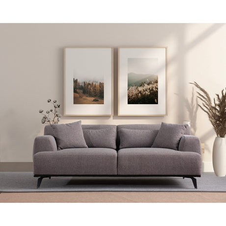 Kigali 2 (200 x 100 x 75 cm) brungrå 2-sitssoffa