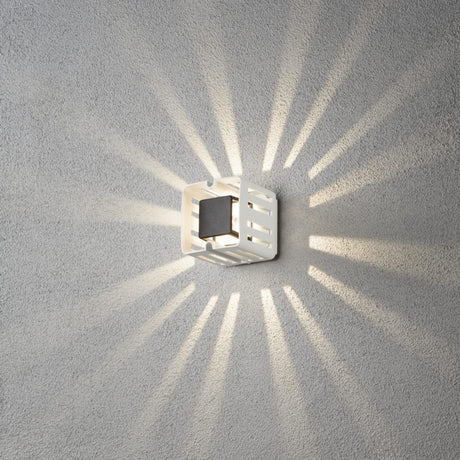 Pescara Fyrkant HP-LED 3W Vägglampa Ute Vit