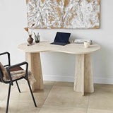 Nicosia (120 x 75 x 60 cm) Skrivbord Travertin