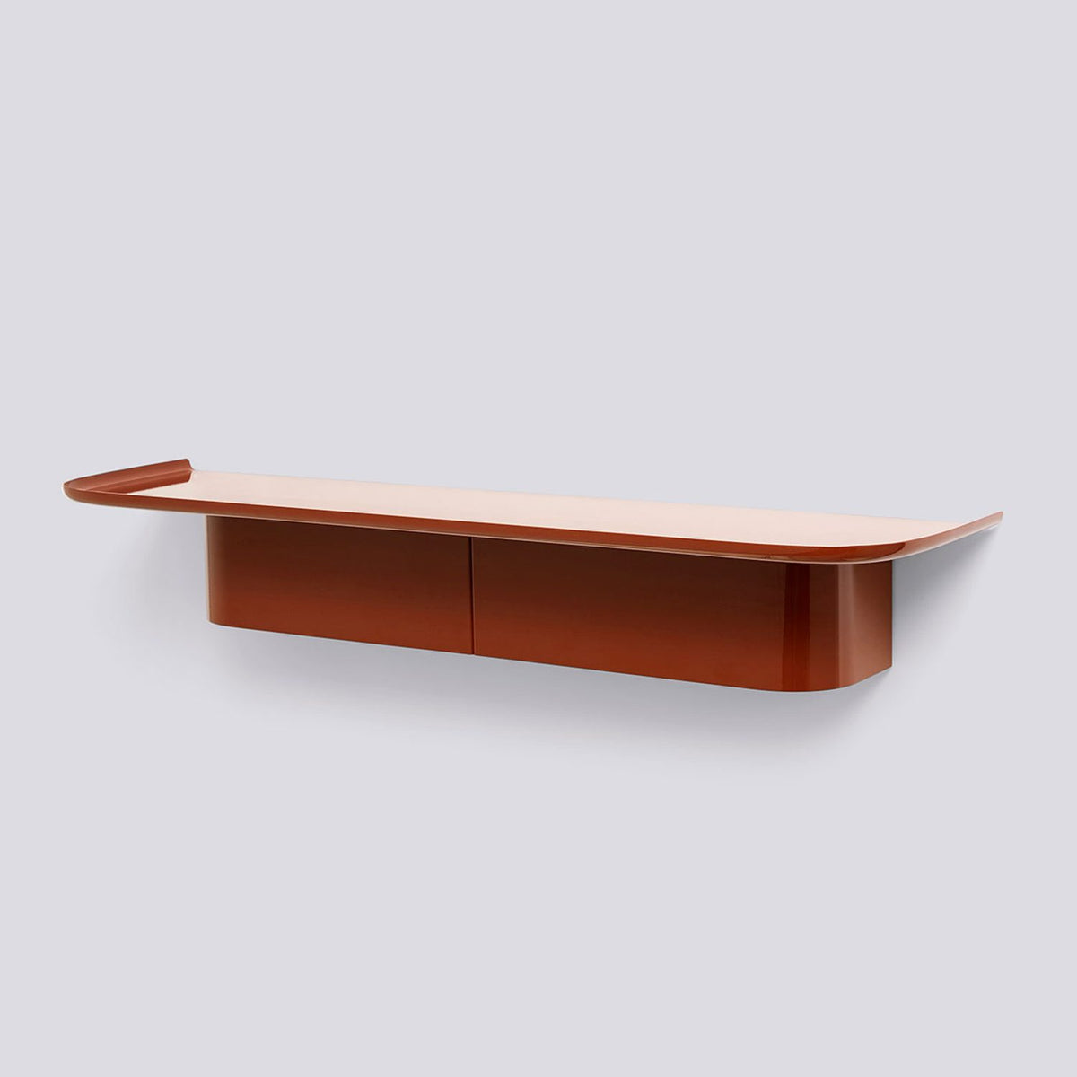 Korpus stor, 7 krokar 90 × 25 × 14 cm Vägghylla Brick red