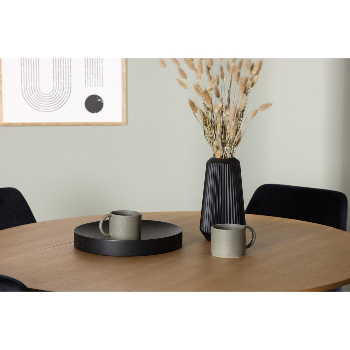 Yakidon, Night Rund matgrupp Svart, Brun, ⌀120