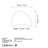 Tartu Medium vägg (H 32 cm) vit Vägglampa