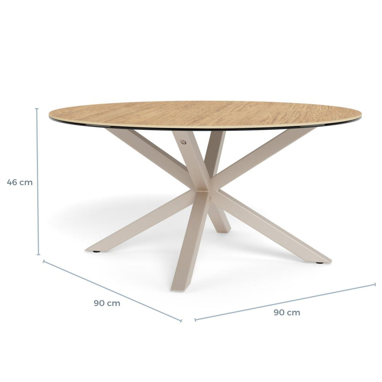 Verdun Soffbord Rund 82 cm Grå/Vildek