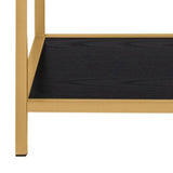 Seaford Bokhylla Asymmetrisk 185x77x35 cm Svart