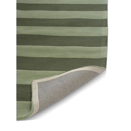 Stripe Boucle Matta Grön