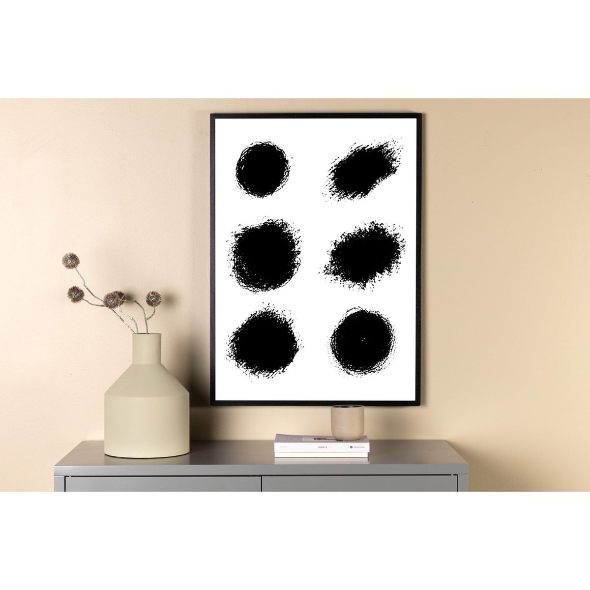 Prickar Poster Vit, 70 x 100 cm