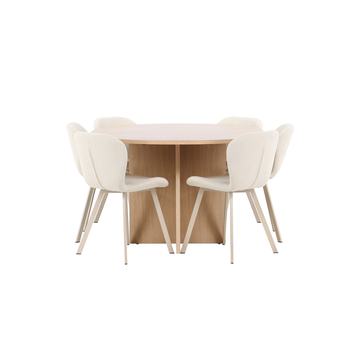 Strada, Lilja Oval matgrupp Beige, Vitpigmenterad, ⌀120