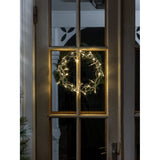 Varmvita LED Metall Julkrans med Belysning 30 cm, Silver