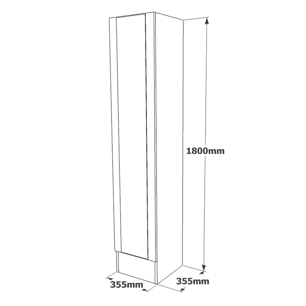 Harare Plus (90 x 180 x 34 cm) Atlantisk tall Hallstativ