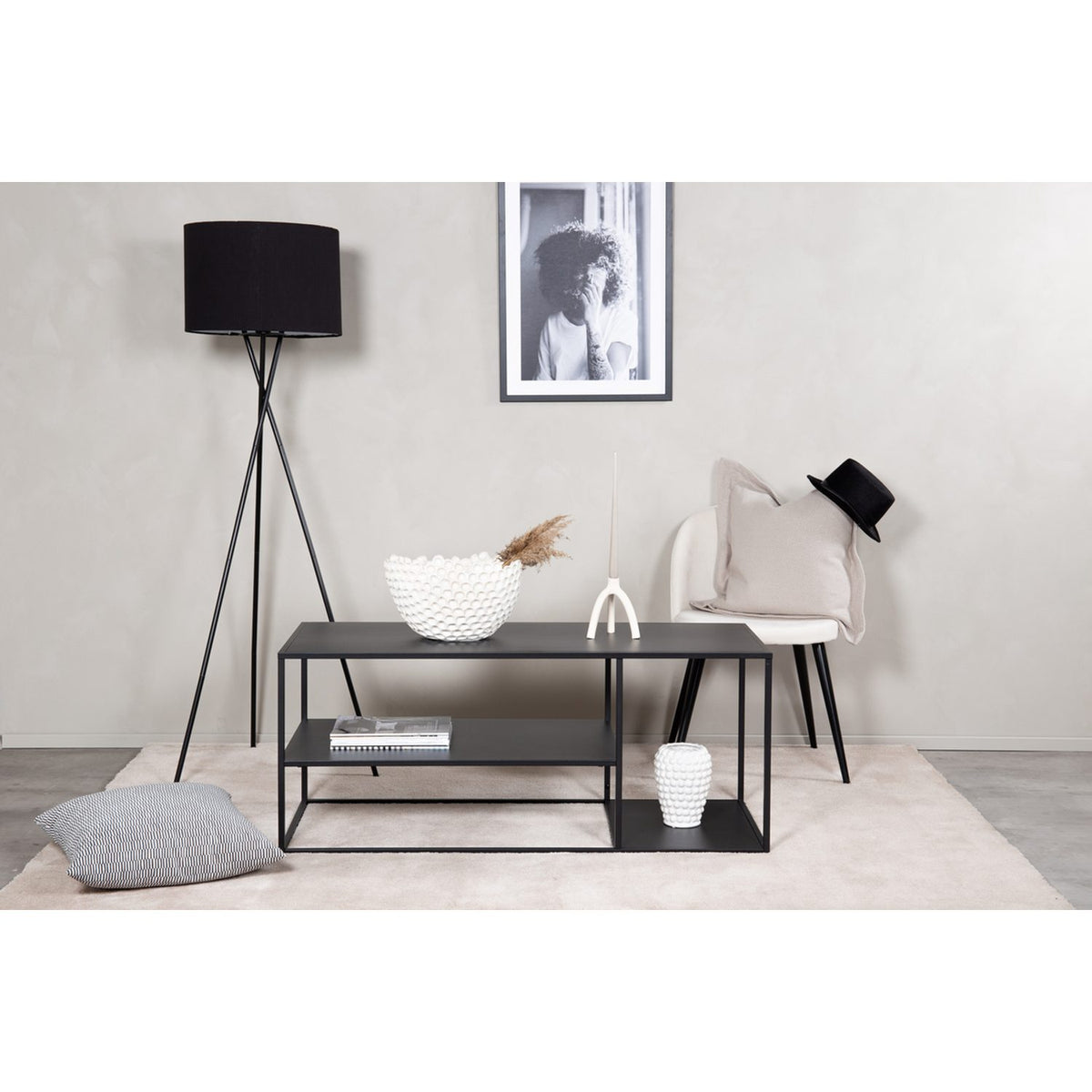 Staal Soffbord Svart, 120x50x50