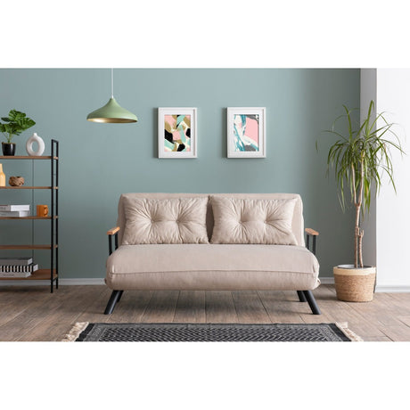 Apia 2-sits (25 x 134 x 121 cm) 2-sits bäddsoffa Mörk kräm