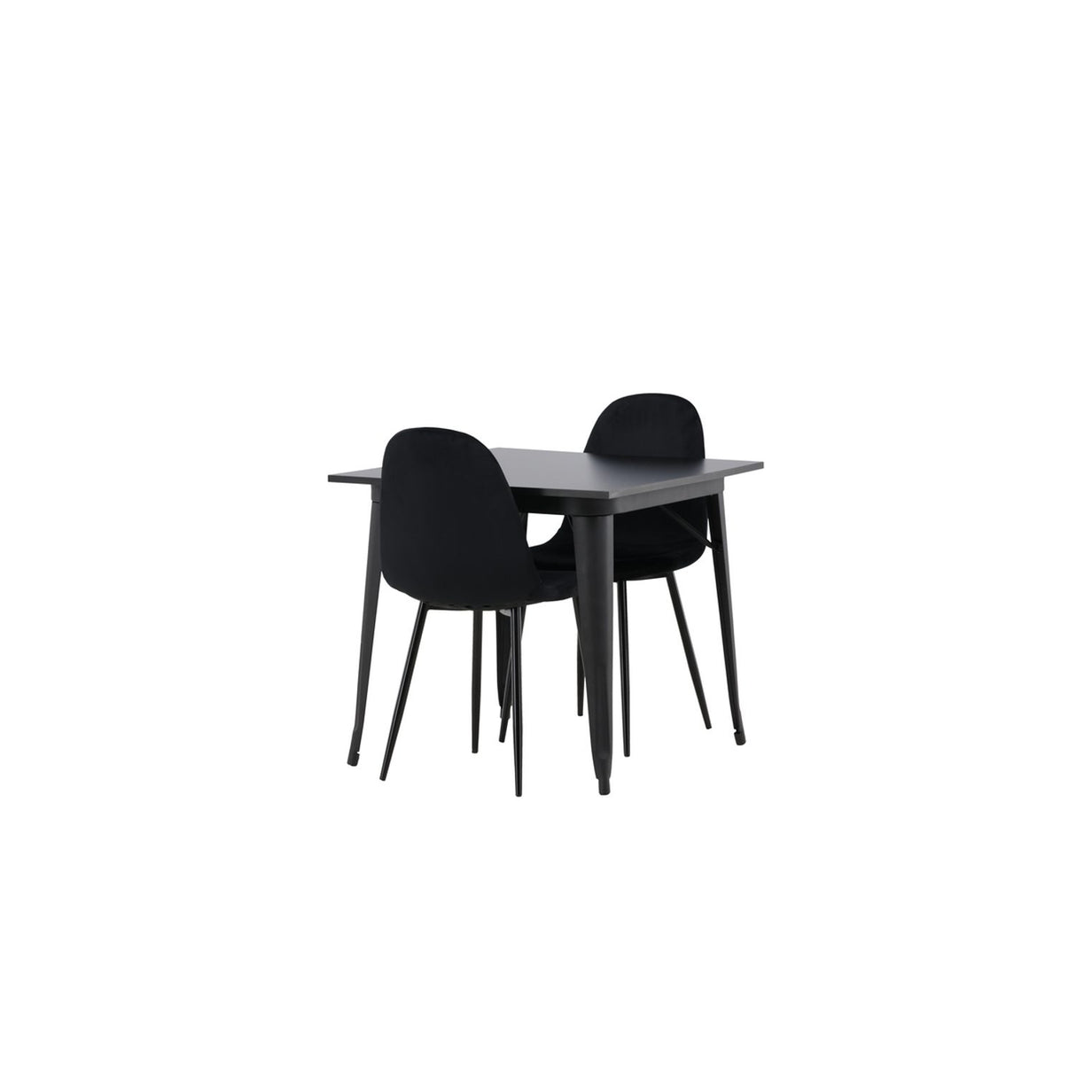 Tempe, Polar Rektangulär matgrupp Svart, Svart, 80 x 80