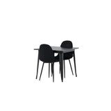 Tempe, Polar Rektangulär matgrupp Svart, Svart, 80 x 80