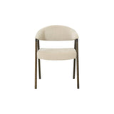 EDDA Matstol creme/brunlackad ek