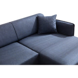 Gaborone (270-140 x 95 x 67 cm) Hörnsoffa Blå, Höger