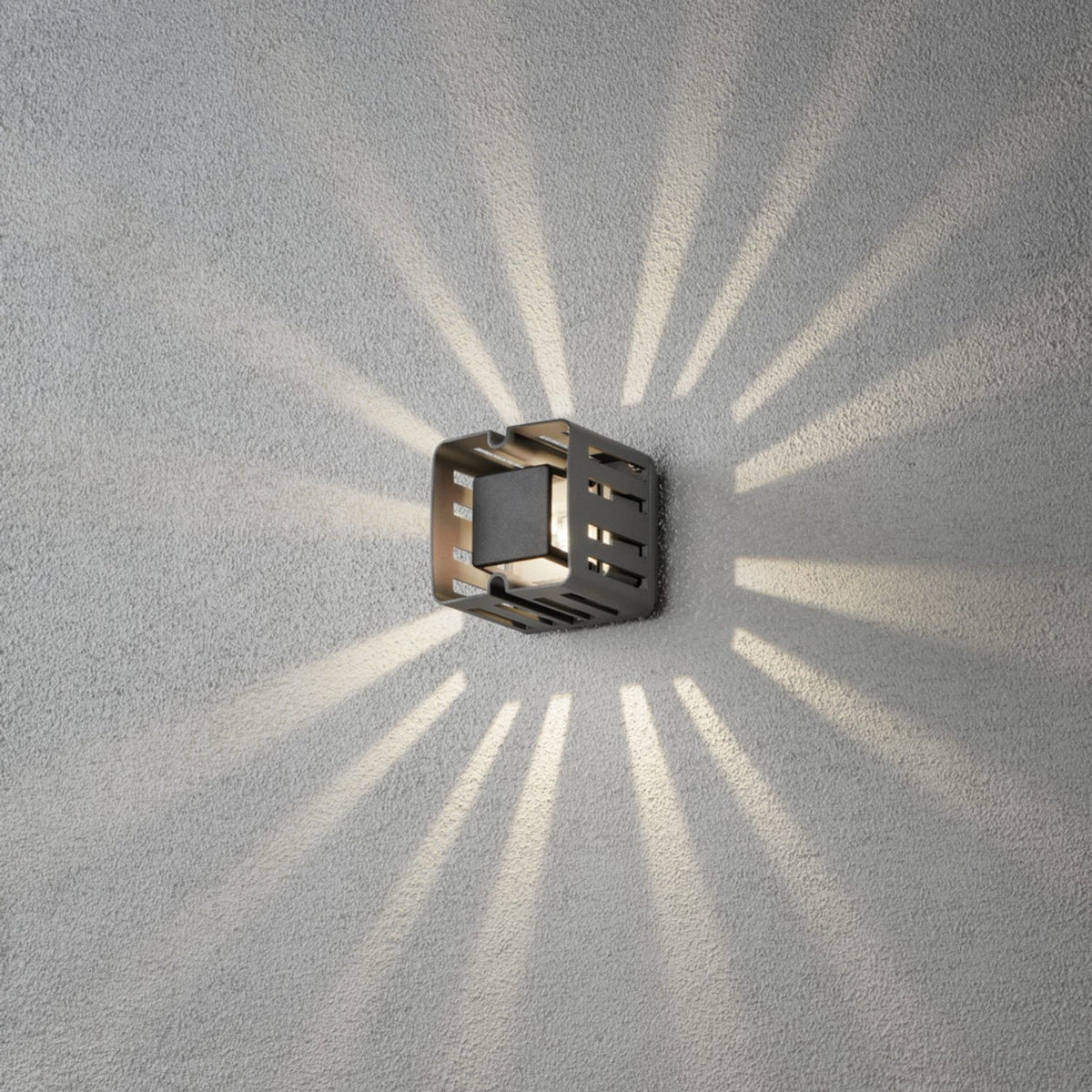 Pescara Fyrkant HP-LED 3W Vägglampa Ute Antracit
