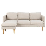 Milly 2-sits med schäslong Basel tyg Beige 24