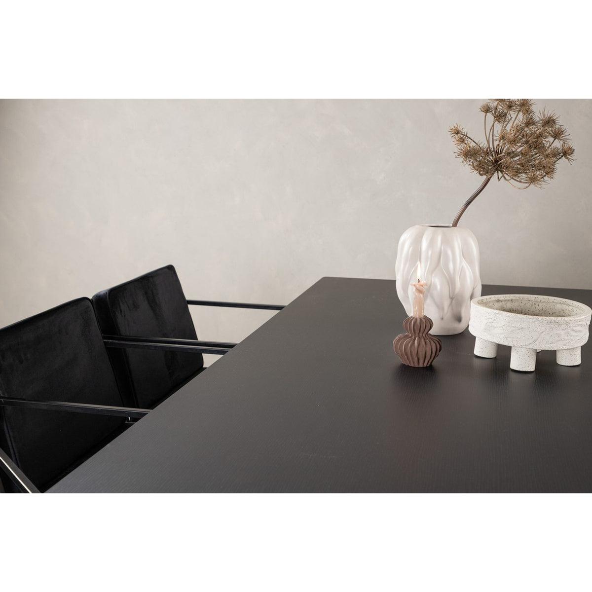 Vail, Richmond Rektangulär matgrupp Svart, Svart, 200 x 100