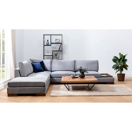 Kigali Hörn med puff (193 x 97 x 80 cm) Hörnsoffa Mörkgrå