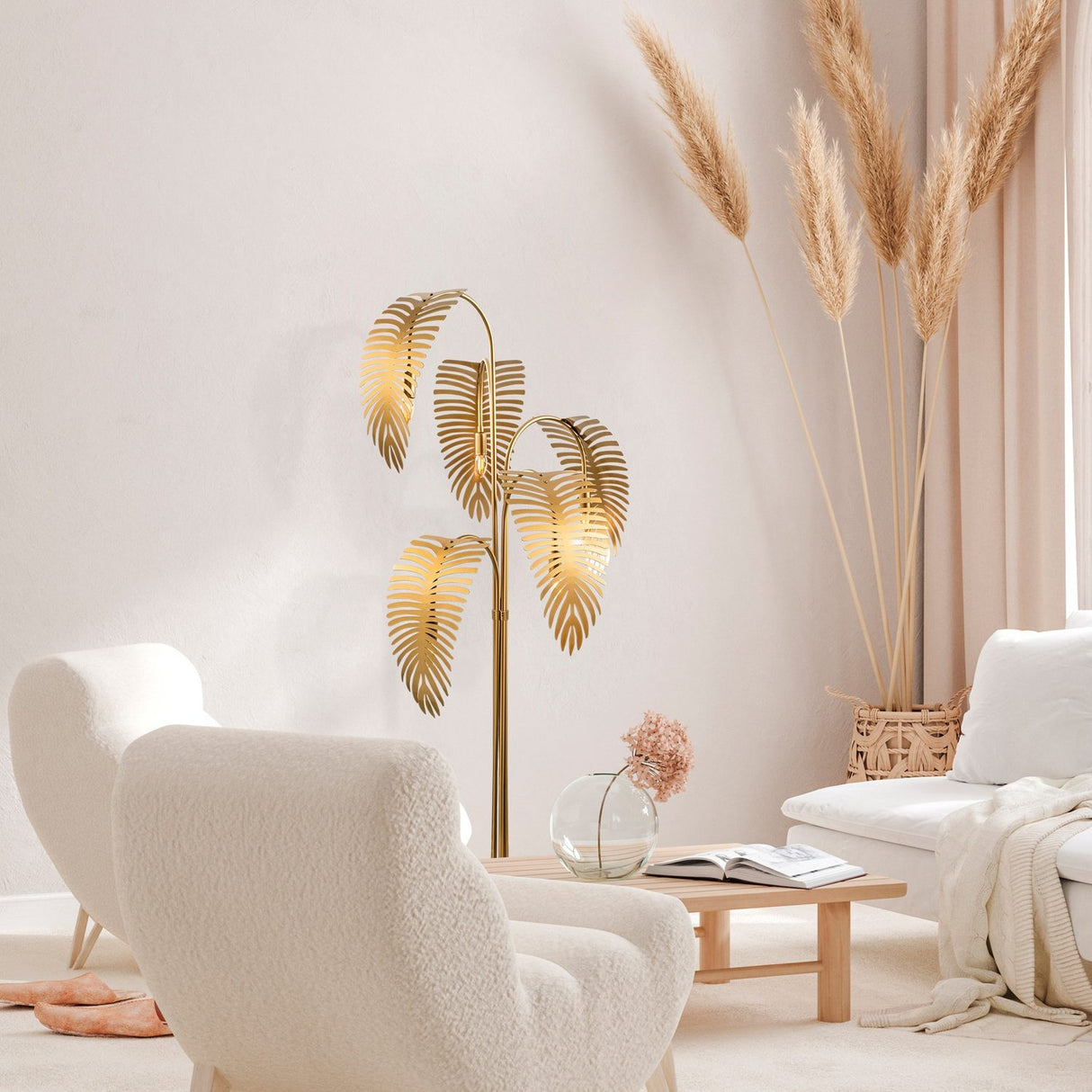 Palmtree Golvlampa Gold
